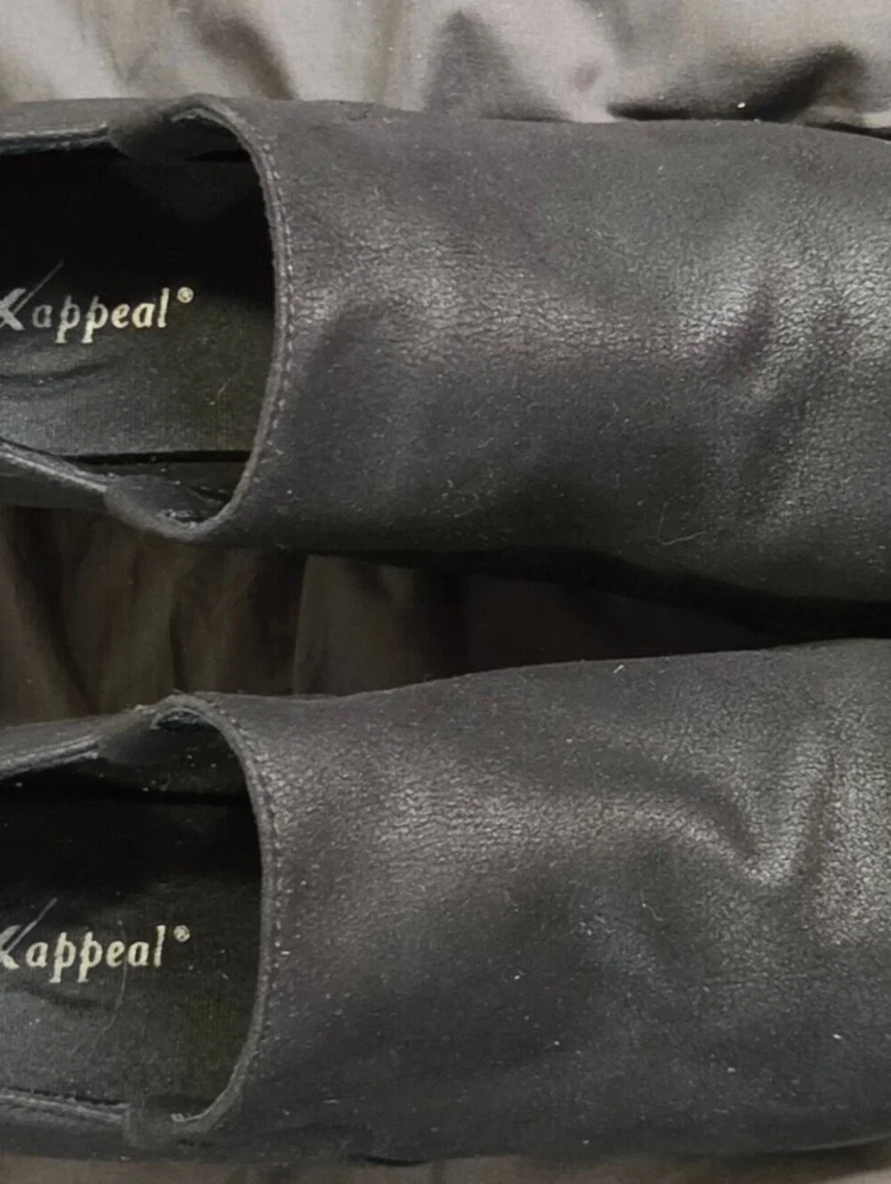 Xappeal Black Ankle Boots with Block Heel sz 9